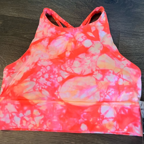 NWT ⭐️ Lululemon Energy Bra High Neck Long Line Shibori  To Dye For Size 6 - Picture 5 of 5